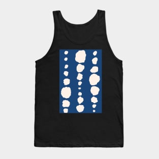 Modern abstract organic polka dots in sea blue tones Tank Top